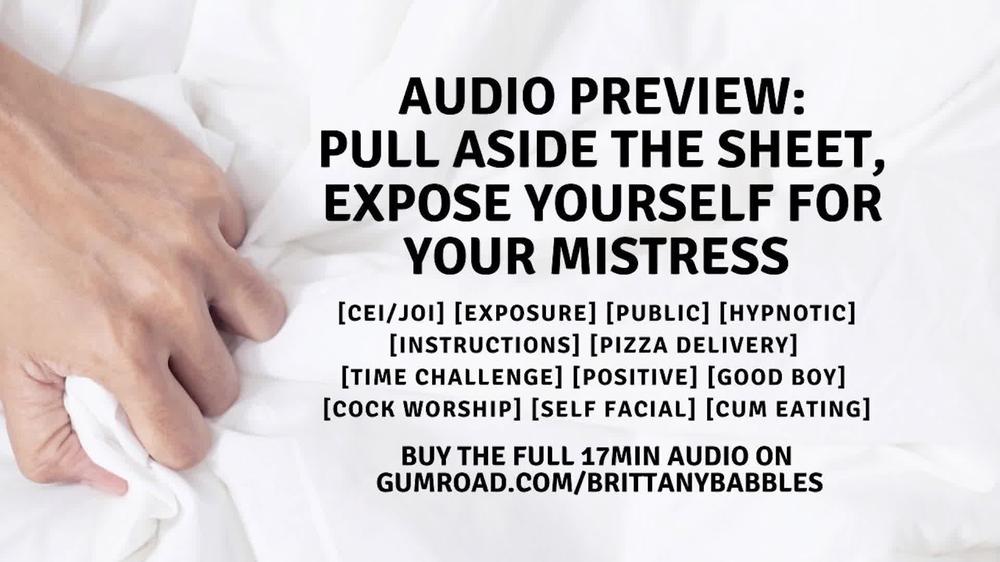 Audio Preview: Pull Aside The Sheet, Expose Yourself For Your Mistress JOI/CEI