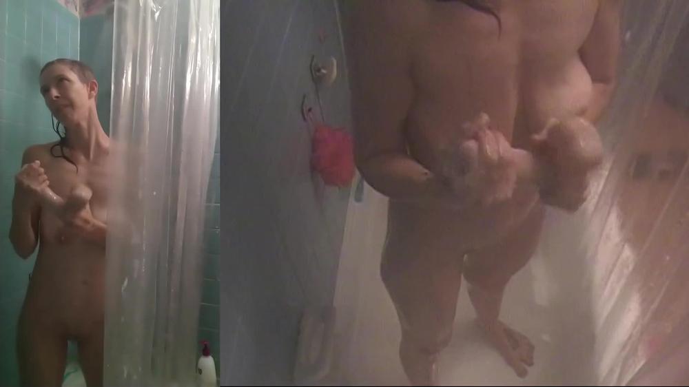 Milf shower and Masturbation