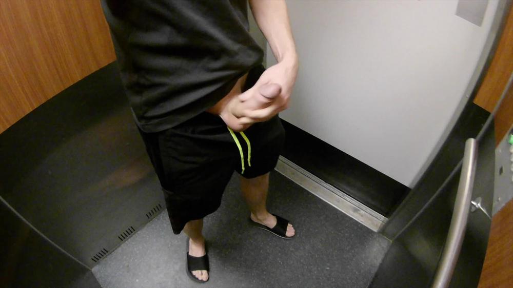 SUPER CLOSE TO GET CAUGHT!! JERK-OFF IN STAIRCASE/STAIRWELL. TWO HUGE LOADS