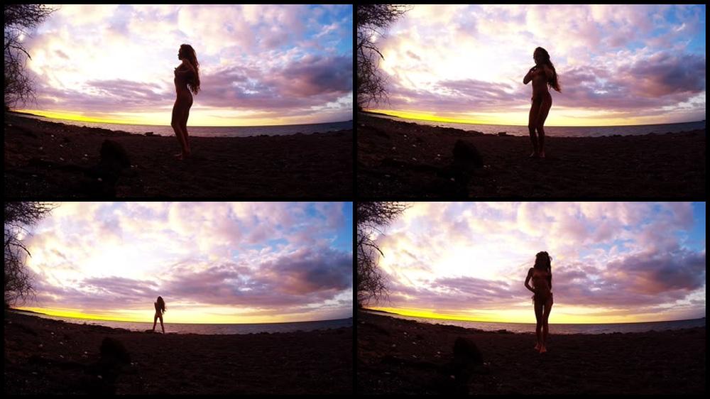 Heather Carolin Sunset Bikini Naked Dance At Beach