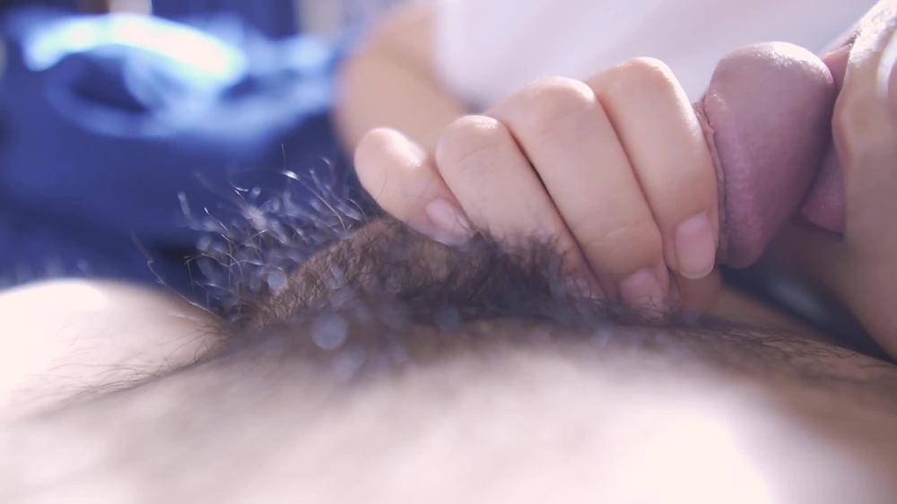 My cute Asian stepsis licks my dick like an ice candy and eats cum