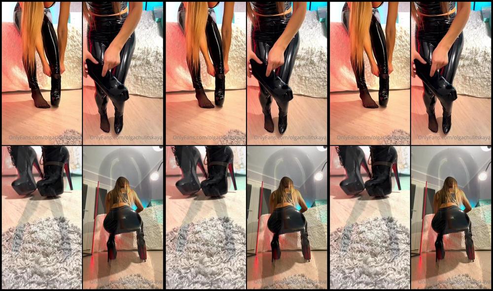 Olgachulitskaya 03 02 2022 2350900722 My New Heels Not Too High And Not Too Low Perfect For Shopping In This Vinyl Suit