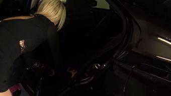 ROXIE VACUUMS HER CAR IN BLACK FLATS - April 26, 2022