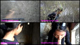 Heather Deep Explores Trail In Jungle And Get Creamthroat In Abandoned Toilet Full