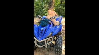 Squatting on Trail Hard Streaming Pee