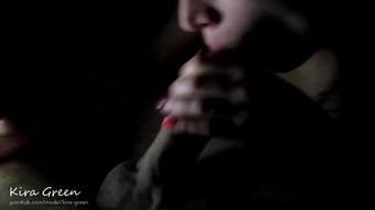 Wife Sucks Husband's Cock While Scrolling Instagram - Amateur Homemade Teen Kira Green