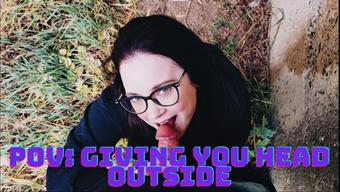 Caityfoxx Pov Caught Giving You Head Outside