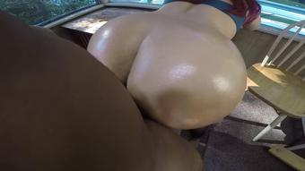 Perfect bubble butt love's getting fucked by the pool!