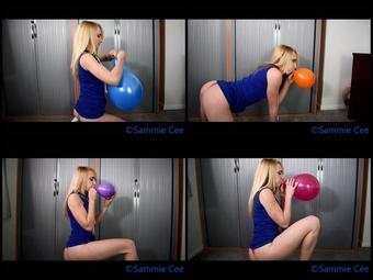 Sammie Cee   Minidress Balloon Blowing   Popping   Manyvids