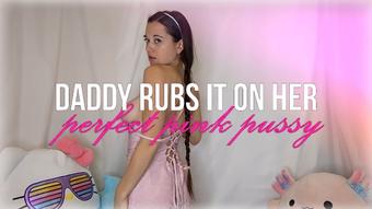 Daddy Rubs it on Her Pink Pussy - January 16, 2024