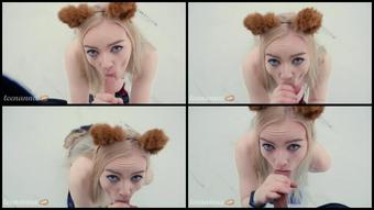 Russian Teen Fox Outside Blowjob Winter Forest