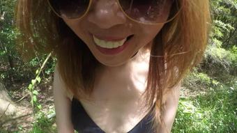 Cumonanna - Double Facial In Public Park