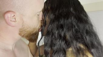 Ebony Girl French Kissing Pov