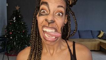 pulls silly faces - December 16, 2022