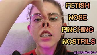 FETISH NOSE PINCHING NOSTRILS FACE FETISH TEETH EYEGLASSES