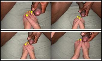 Mrandmrs W 22 06 2021 2142837544 Mr W Looooves My Neon Yellow Toes He Likes Me To Pose For Him While He Shoots His Load