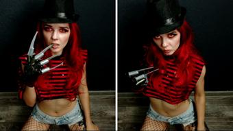 Freddy Krueger cosplay - Ahegao and Fun - Oct 22, 2021