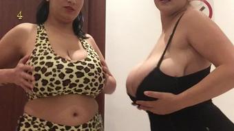 step-Sister Helen and I shaking and bouncing - May 10, 2018