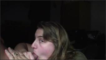 Chubby Wife Sucks Then Pussy Plays