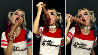 Harley Quinn Cosplay - Dildo Sucking - Nov 2, 2022