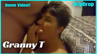 GRANNY T SUCKS HIM MORE AFTER HE CUMS