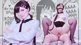 Denji fucked hard Kobeni's slutty holes