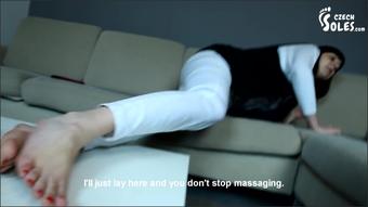 Massaging Feet Of His Step Mom Pov Foot Fetish Czech Soles Toes Mom 1080P