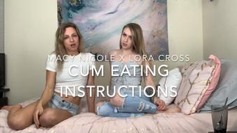 Macy & Lora - Cum Eating Instructions - March 23, 2021