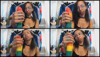 Missmarianne Pov Rainbow Bbc Dildo Hand Job