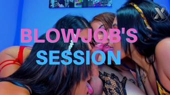 Exciting! crazy sluts do double blowjob