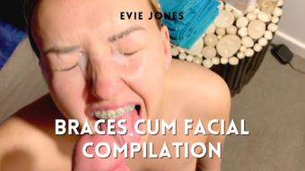 Evie Jones Braces Cum Facial Compilation