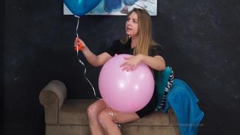 Julie Blow Pops Students Balloons