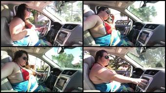 Jessisamessvids Rental Car Side Boob Dancing Fun