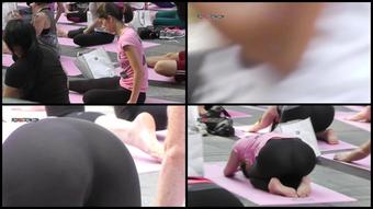 0057 Leggings Yoga Ass Thong See Thru Bend Sheer Booty Public Candid Voyeur