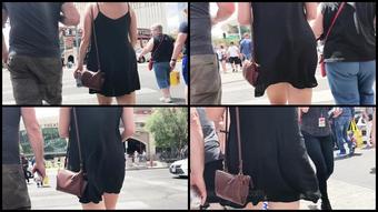 0014 Seethru Black Dress Thin Material Candid Video Hd Booty In Public Cheeks Video