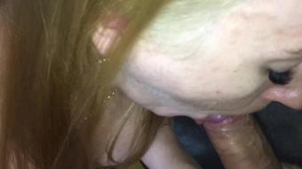 Hot Redhead Amateur Milf Blowjob - Huge Cum In Mouth Pov - 1080P