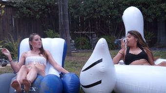 Madison n Vivian Smoke Marlboro's