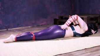 Hogtied in latex HD 720 MP4 - December 25, 2017