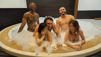 18yo Tiny Asian petite Halloween 4some orgy - April 25, 2025
