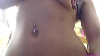 Pierced pussy worship && Ass Tease