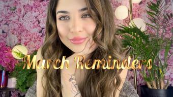 March Reminders - March 26, 2023