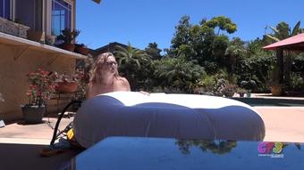 Sable Inflates Owl at the Pool HD