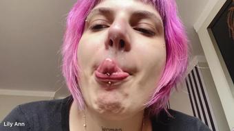 Nasty Girl Eats Thick Snot