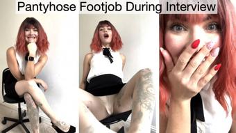 Pantyhose Footjob During Interview - September 17, 2023