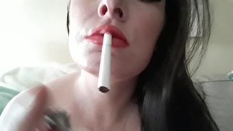 Smoking Topless + Lipstick Fetish - December 20, 2019