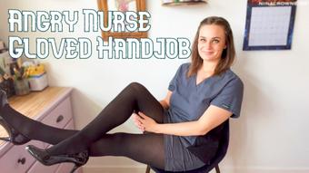 Angry Nurse Gloved Handjob
