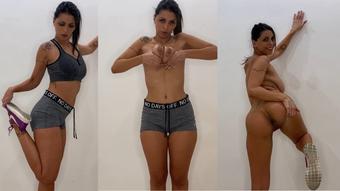 Nicolebelle Working Out Naked