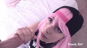 [2016.08.08] Busting A Nut On Her Face - Pink Hair Pov Blowjob And Facial