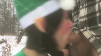 Santa's elf loves sucking dick and cum swallow, Xmas story - MaryVincXXX