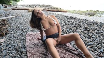 Alyssa Reece - Masturbating On A Nude Beach  - 1080P